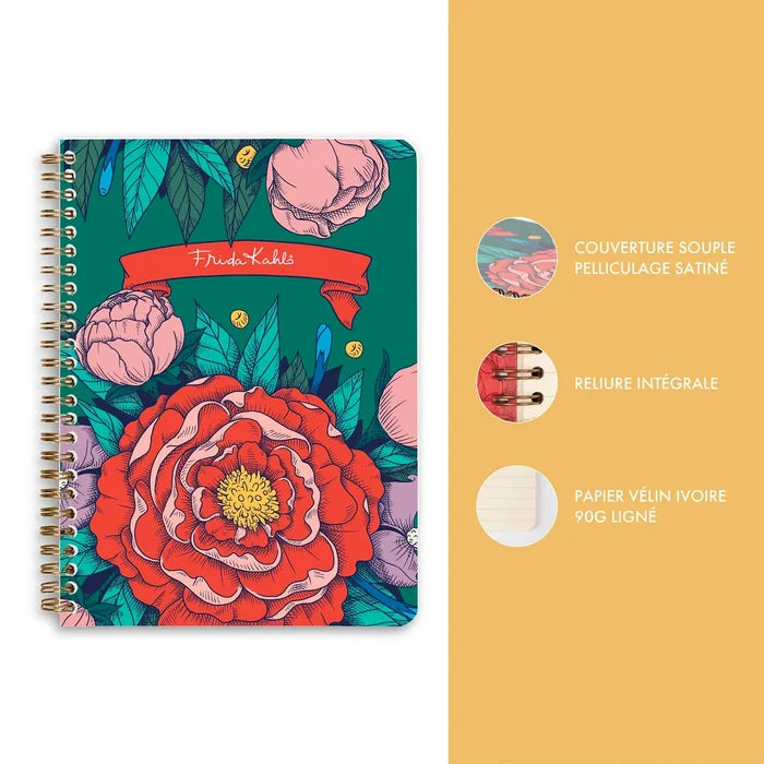Clairefontaine Frida Kahlo Assorted Spiralbound Notebooks - Lined 5.8"x8.3"