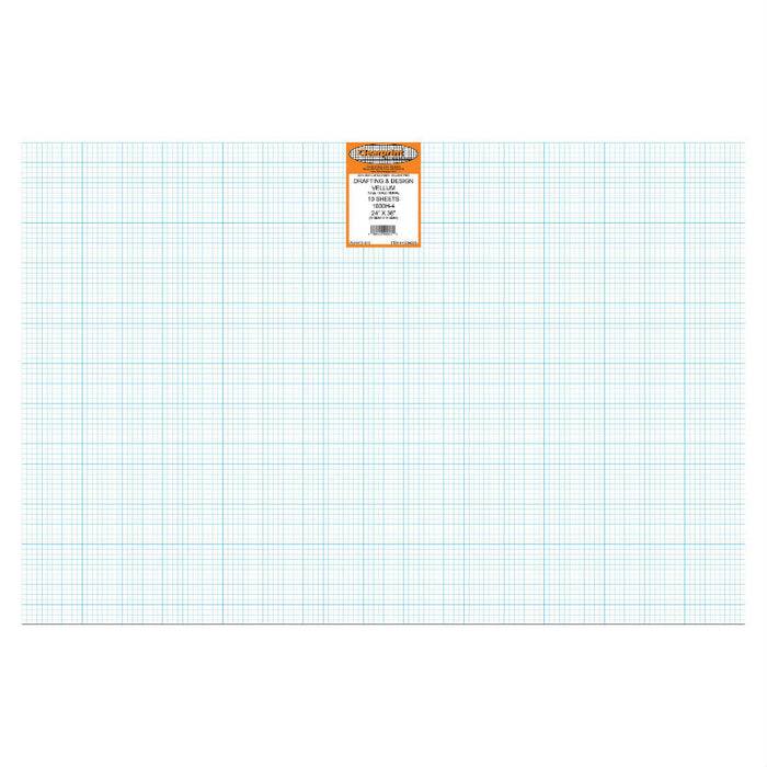 Clearprint Gridded 4 x 4 Drafting & Design Vellum - Sheet 24" x 36" 16lb