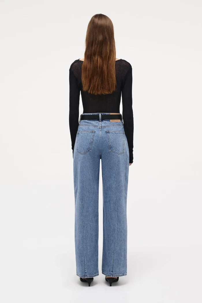 Coco Milano Blue High Relaxed Straight Jean