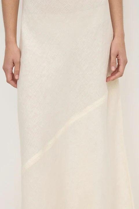 Colette Vanilla Linen Strappy Slip Dress
