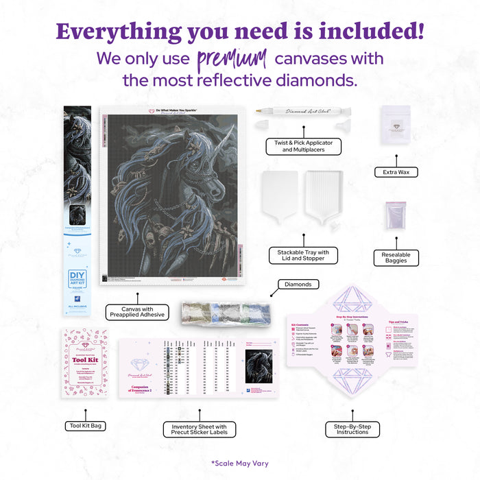 Diamond Painting Companion of Evanescence 2 25.6" x 31.9" (65cm x 80.9cm) / Square with 23 Colors including 3 ABs and 2 Fairy Dust Diamonds / 84,825