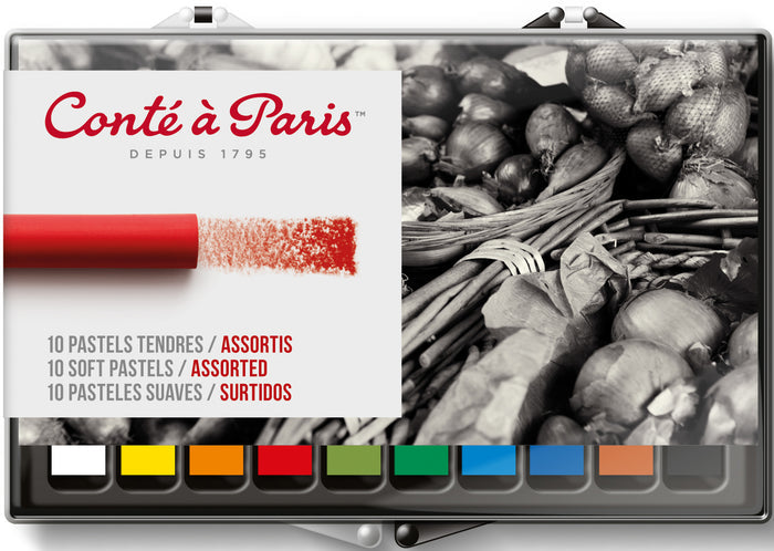 Conte a Paris - Soft Pastels - Assorted Set of 10
