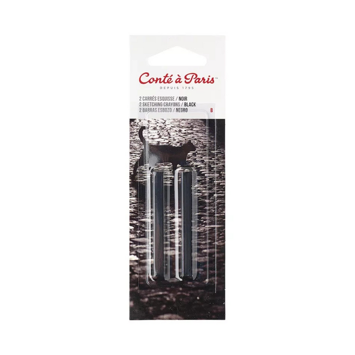 Conte a Paris Sketching Pastel Carré Set of 2 - Black B