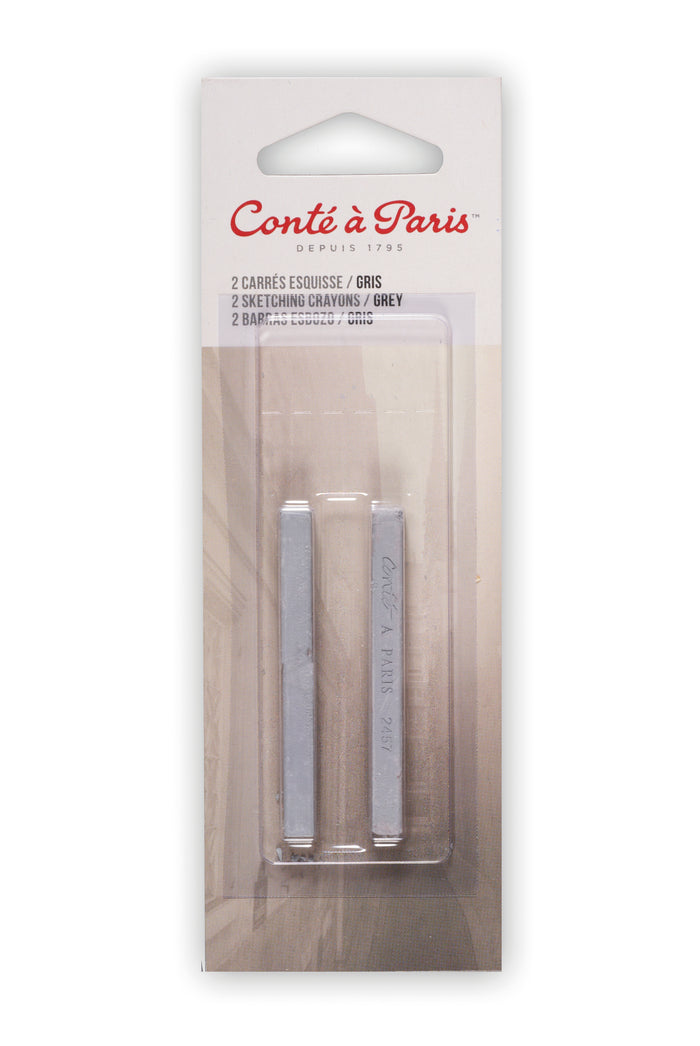 Conte a Paris Sketching Pastel Carré Set of 2 - Grey