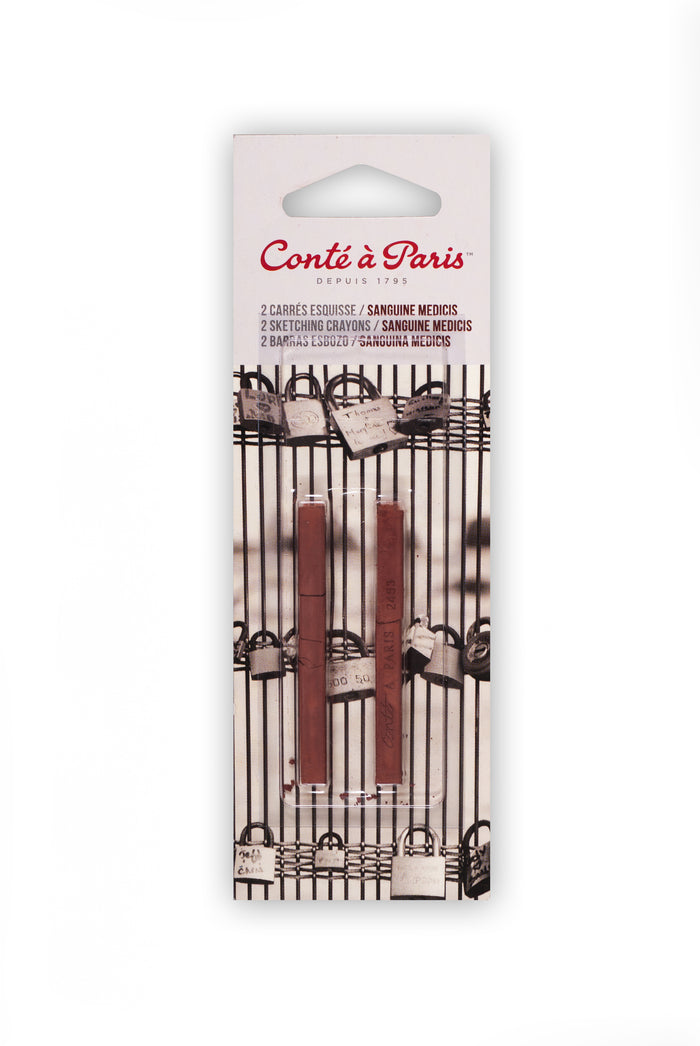 Conte a Paris Sketching Pastel Carré Set of 2 - Sanguine Medicis