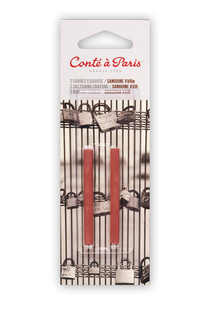 Conte a Paris Sketching Pastel Carré Set of 2 - Sanguine XVIII