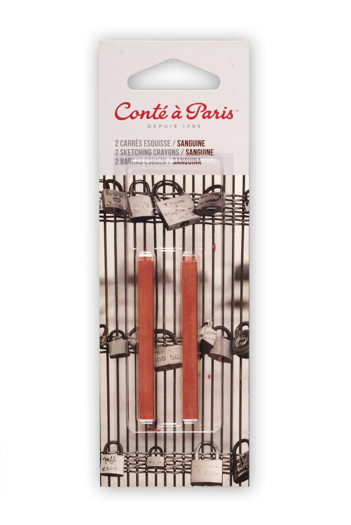 Conte a Paris Sketching Pastel Carré Set of 2 - Sanguine