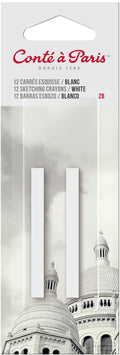 Conte a Paris Sketching Pastel Carré Set of 2 - White 2B