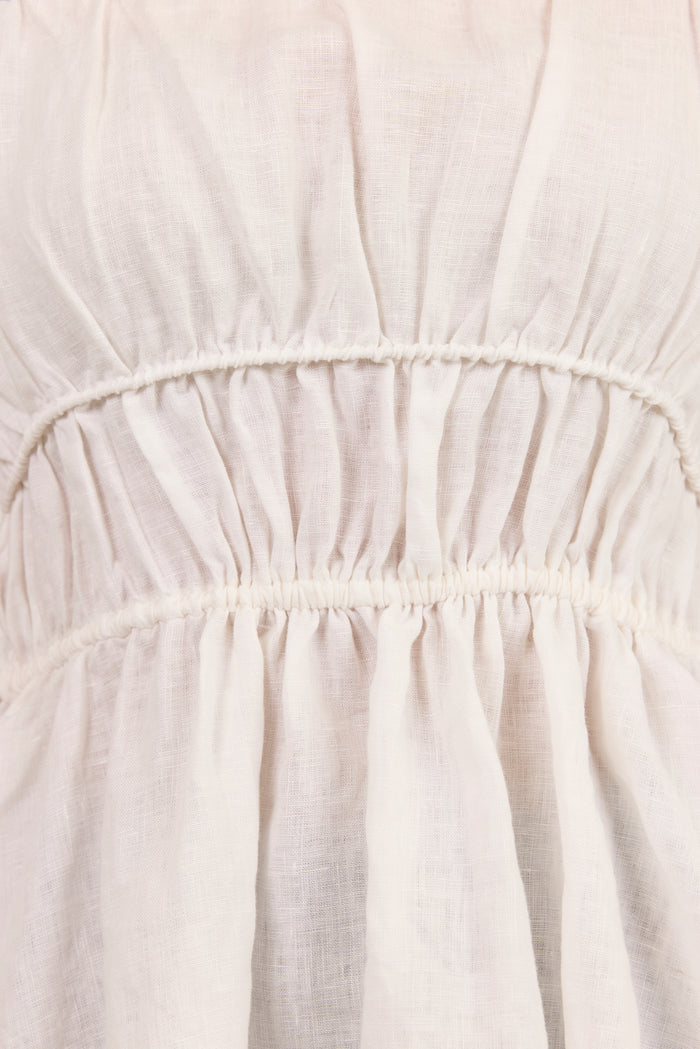 Context Ivory Linen Relaxed Sleeveless Top