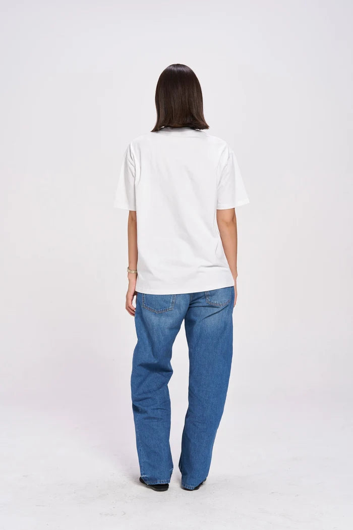Copacabana White Fruit Print Oversized Tee