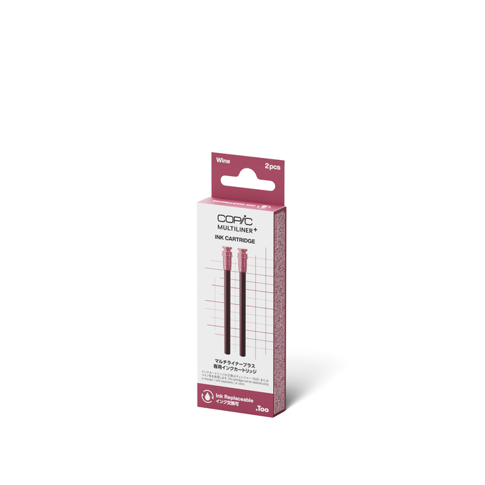 COPIC Multiliner+ Ink Cartridge 2 Pack Wine