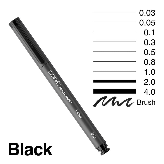 COPIC Multiliner+ Pens - Black