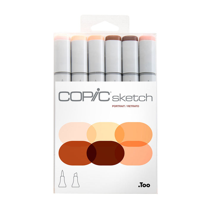 COPIC Sketch Marker - Portrait Set of 6