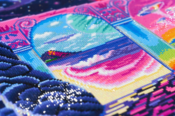 Diamond Painting Cosmic Trip 38.6" x 25.6" (65cm x 98cm) / Square with 64 Colors including 4 ABs and 1 Iridescent Diamonds / 102,573