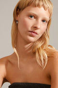 Daisy Recycled Cross  Silver Earrings ACC Jewellery Pilgrim