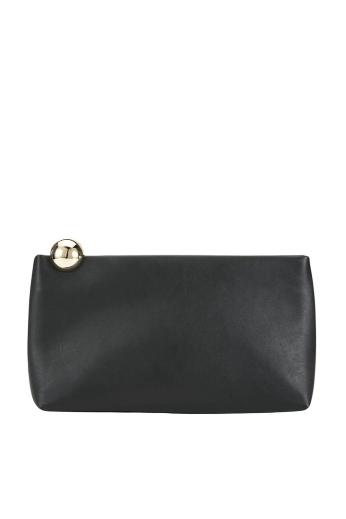 Danielle Black Gold Hardware Clutch