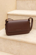 Date Night Dark Coffee PU Leather Shoulder Bag