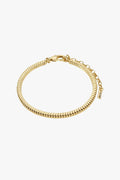 Dominique Flat Snake Gold Chain Recycled Bracelet ACC Jewellery Pilgrim