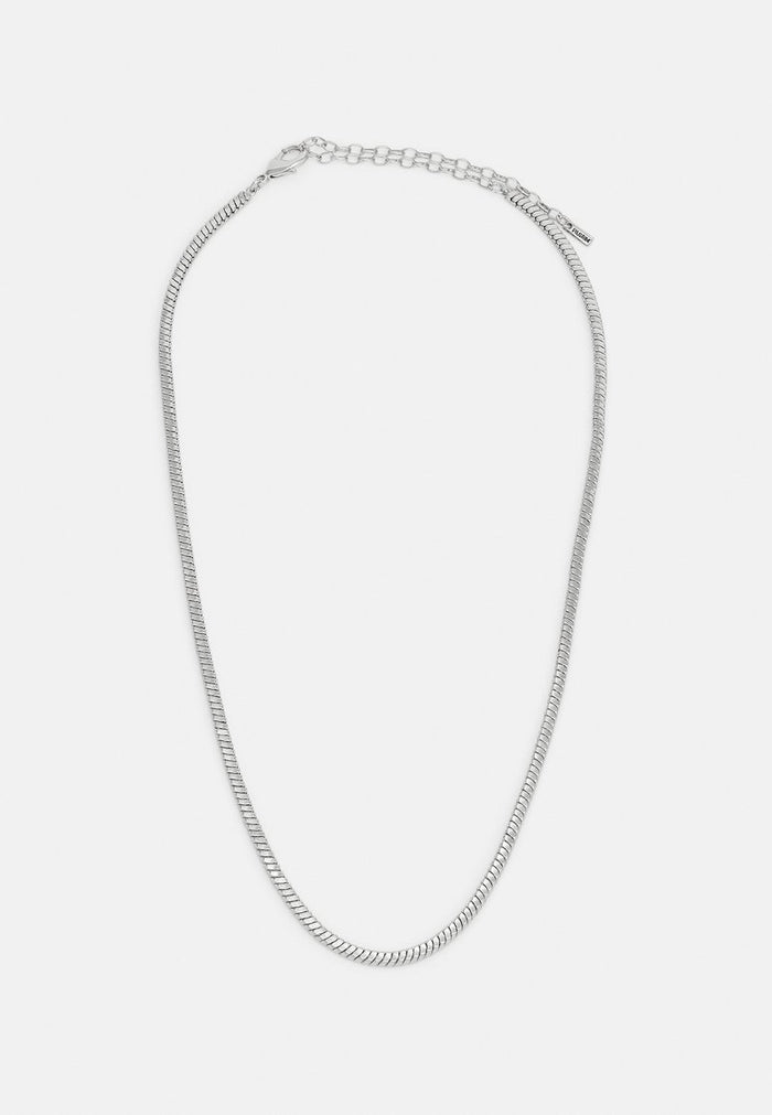 Dominique Flat Snake Silver Chain Recycled Necklace ACC Jewellery Pilgrim
