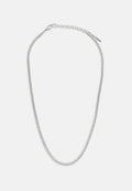 Dominique Flat Snake Silver Chain Recycled Necklace ACC Jewellery Pilgrim
