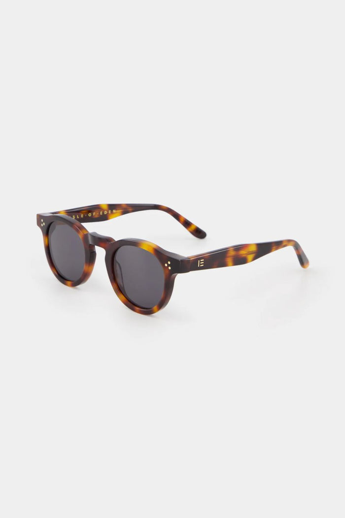 Drew Tortoise Round Sunglasses