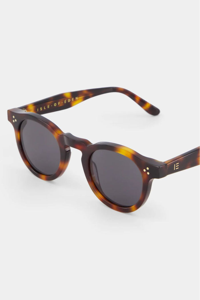 Drew Tortoise Round Sunglasses
