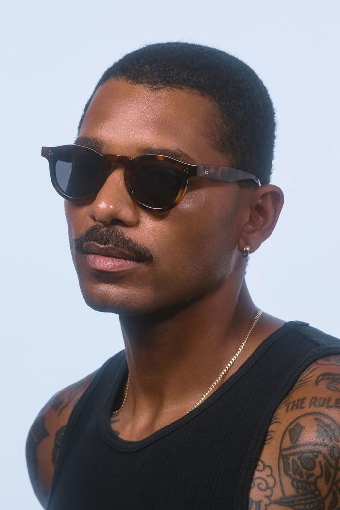 Drew Tortoise Round Sunglasses