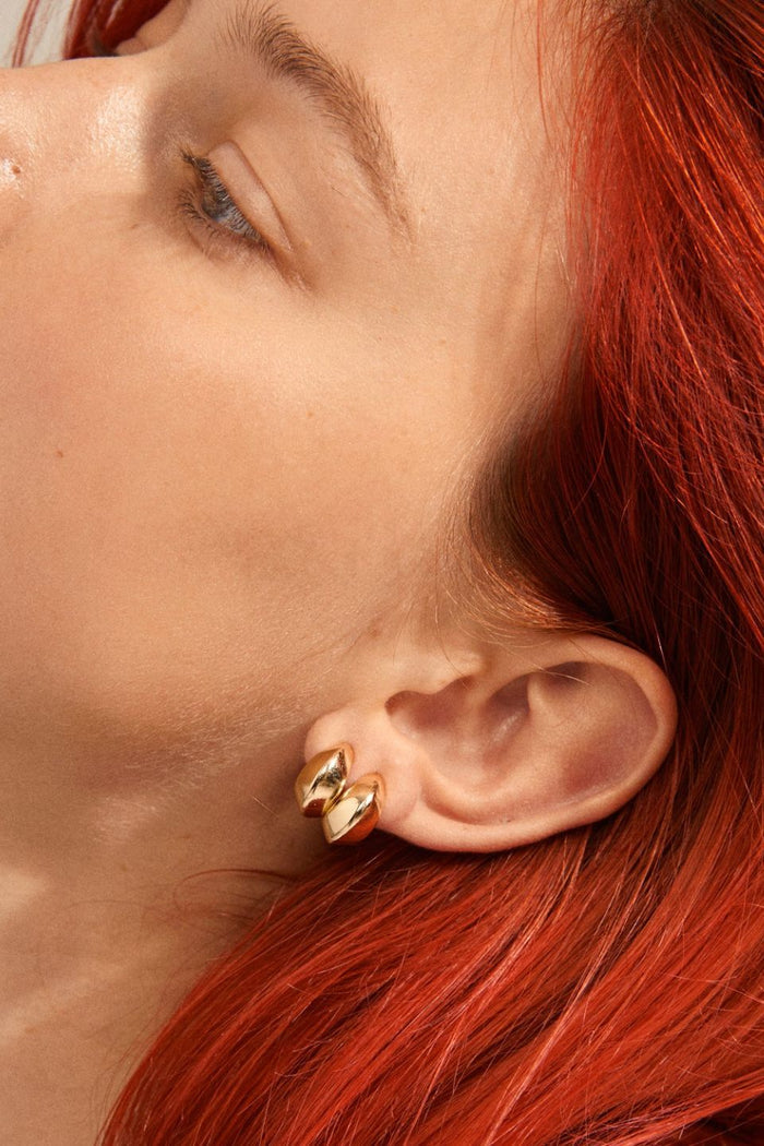 Edwina Chunky Mini Hoop Earrings Gold Plated ACC Jewellery Pilgrim