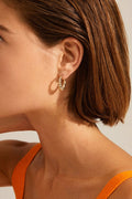 Eileen Gold Twirl Hoop Earrings ACC Jewellery Pilgrim