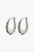 Eileen Silver Twirl Hoop Earrings ACC Jewellery Pilgrim