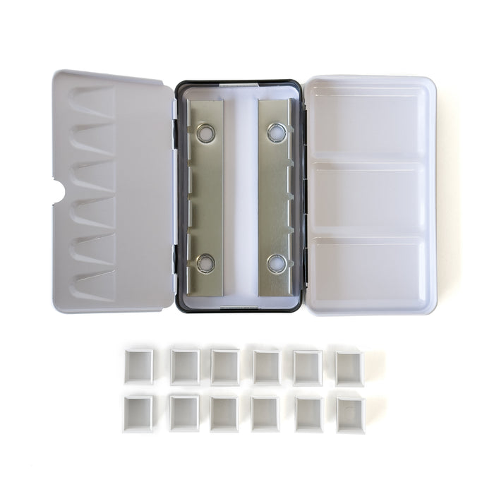 Empty Metal Watercolour Case with Half Pans