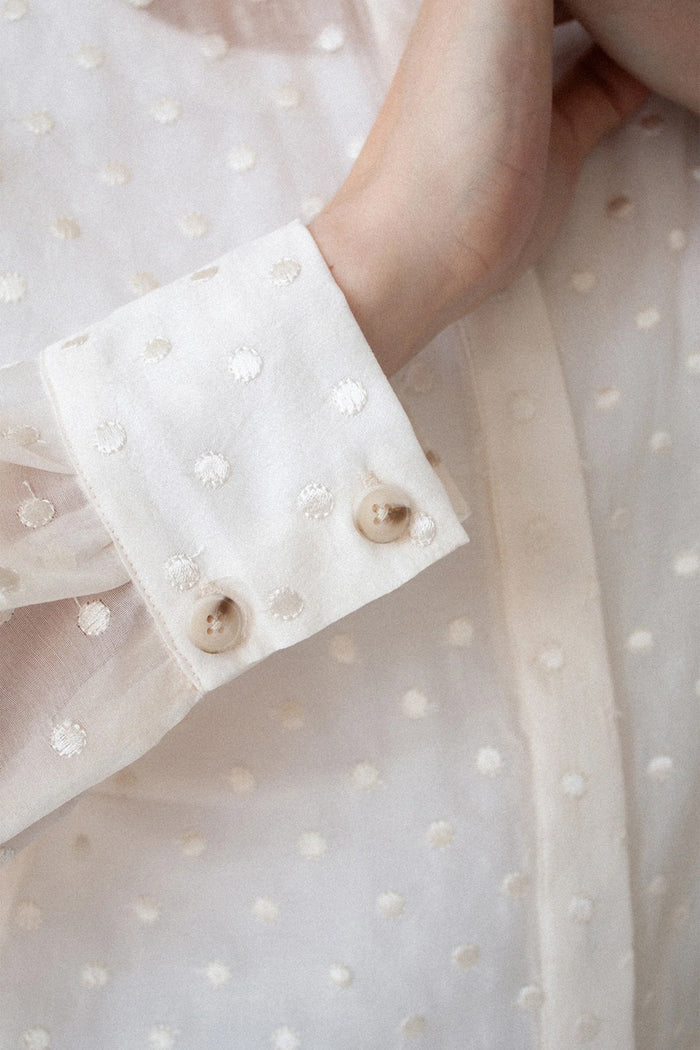 Etoile Cream Spot Oversized LS Shirt