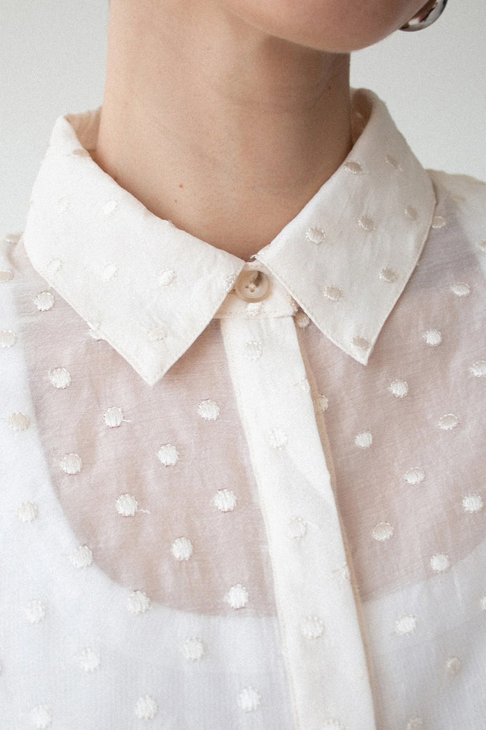 Etoile Cream Spot Oversized LS Shirt