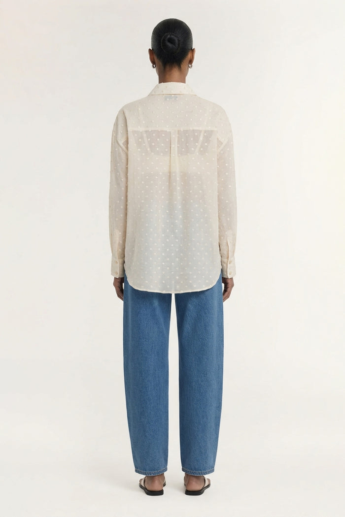 Etoile Cream Spot Oversized LS Shirt