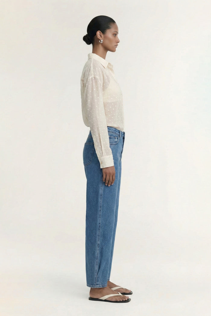 Etoile Cream Spot Oversized LS Shirt