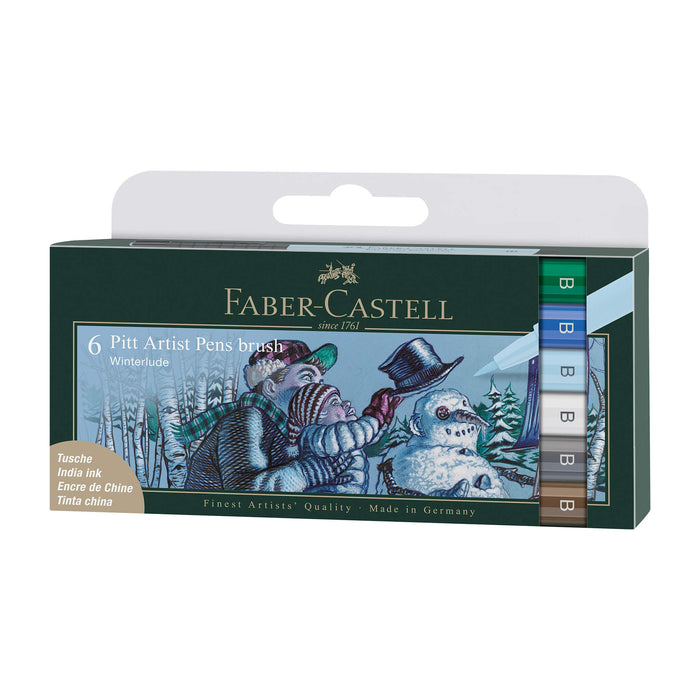 Faber-Castell PITT Artist Pen Set - Winterlude Set of 6 - Clearance