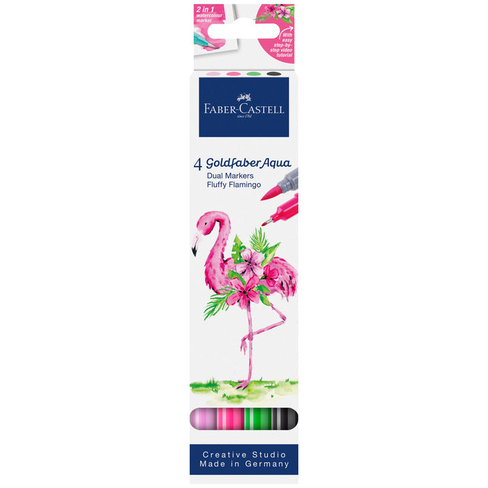 Faber-Castell Tropical Escapes Goldfaber Aqua Marker Set of 4 - Pink Flamingo