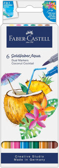 Faber-Castell Tropical Escapes Goldfaber Aqua Marker Set of 6 - Coconut Cocktail