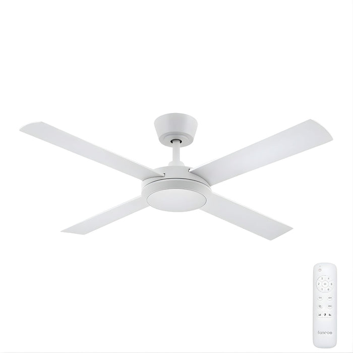 Fanco Eco Silent Pro 48'' (122cm) DC Ceiling Fan with LED Light White F1101/101C - The Blue Space