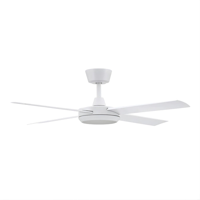 Side View Fanco Eco Silent Pro 48'' (122cm) DC Ceiling Fan with LED Light White F1101/101C - The Blue Space