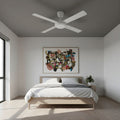 Bedroom Fanco Eco Silent Pro 52'' (132cm) DC Ceiling Fan with LED Light White F1121/101C - The Blue Space