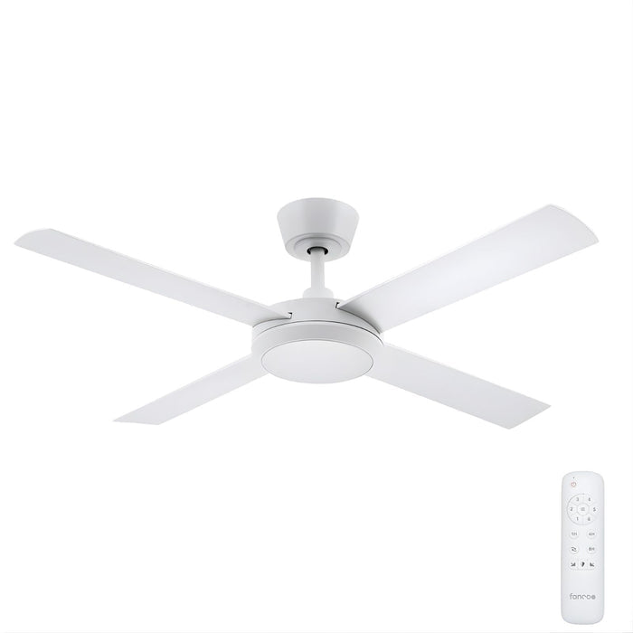 Fanco Eco Silent Pro 52'' (132cm) DC Ceiling Fan with LED Light White F1121/101C - The Blue Space