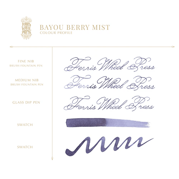 Ferris Wheel Press Ink Bottle - Bayou Berry Mist  - 38ml - Pen Boutique Ltd