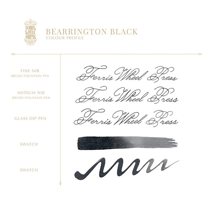 Ferris Wheel Press Ink Bottle - Bearrington Black  - 38ml - Pen Boutique Ltd