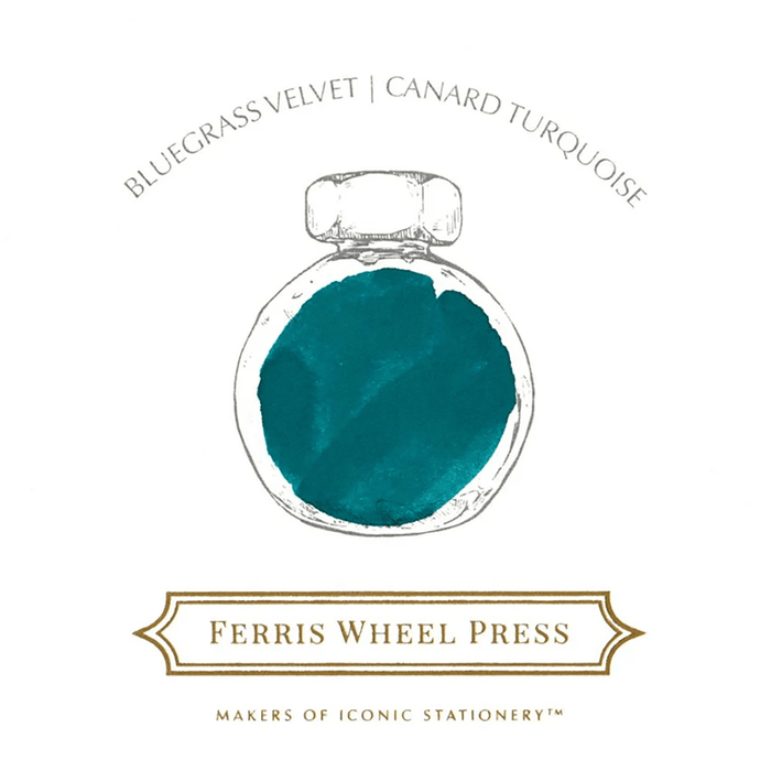 Ferris Wheel Press Ink Bottle - Bluegrass Velvet - 38ml - Pen Boutique Ltd