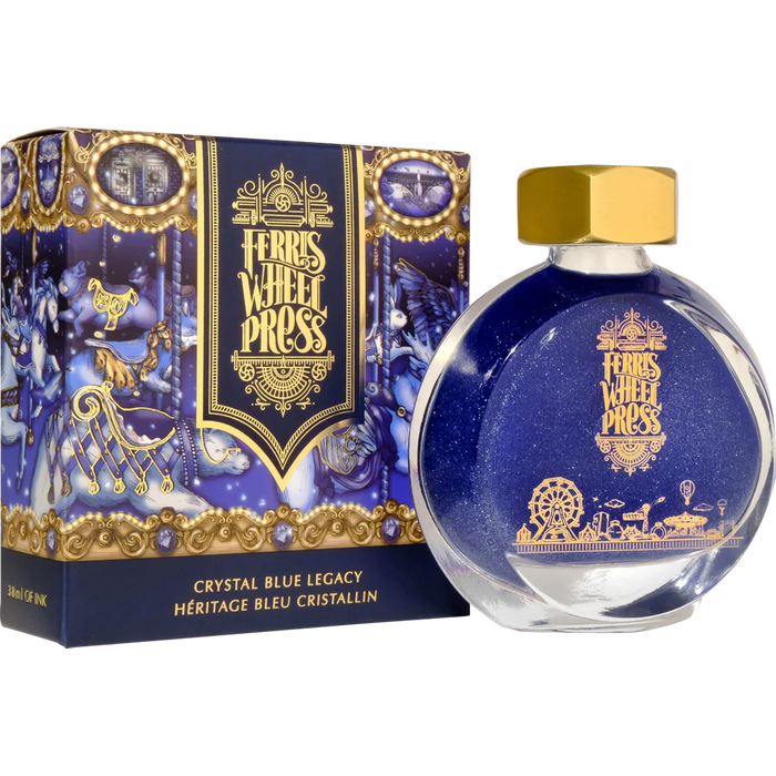 Ferris Wheel Press Ink Bottle - Crystal Blue Legacy - 38ml - Pen Boutique Ltd