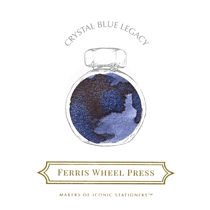 Ferris Wheel Press Ink Bottle - Crystal Blue Legacy - 38ml - Pen Boutique Ltd