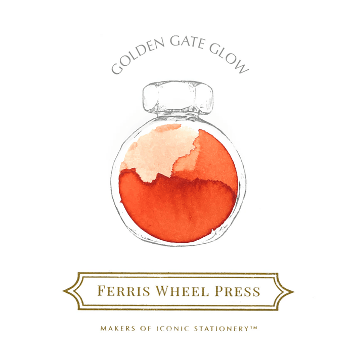 Ferris Wheel Press Ink Bottle - Golden Gate Glow - 38ml - Pen Boutique Ltd