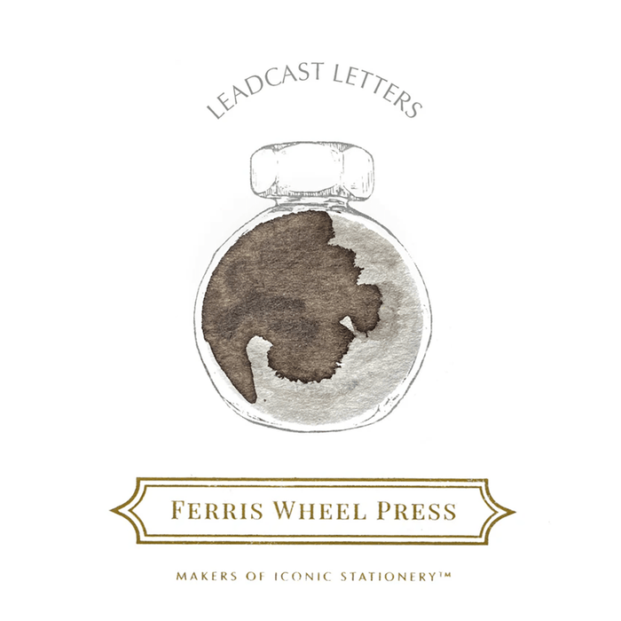Ferris Wheel Press Ink Bottle - Leadcast Letters  - 38ml - Pen Boutique Ltd