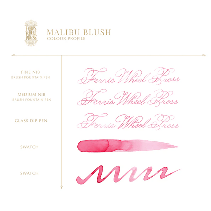 Ferris Wheel Press Ink Bottle - Malibu Blush - 38ml - Pen Boutique Ltd